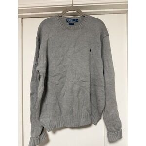 Polo Ralph Lauren, Men's crew neck knit sweater, Gray, Size XL